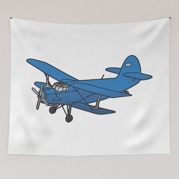 Item preview, Blue biplane designed and sold by Berlin-T-Shirt.