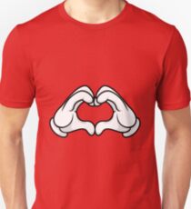 Mickey Hands Heart Love Unisex T-Shirt