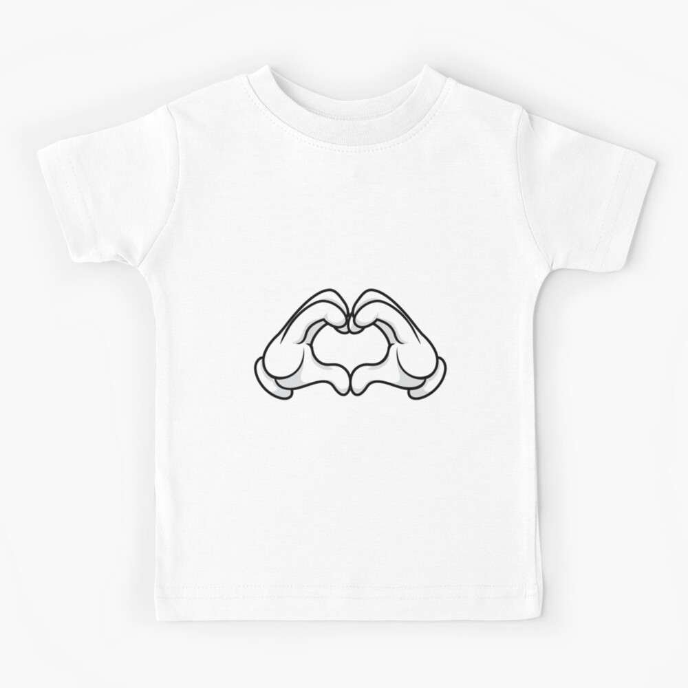 Kinder T-Shirt for Sale mit Mickey Hände Herz Liebe von