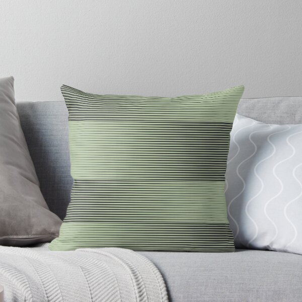Item preview, Sage Green Whimsical Black Regular Stripes designed and sold by danaJG.