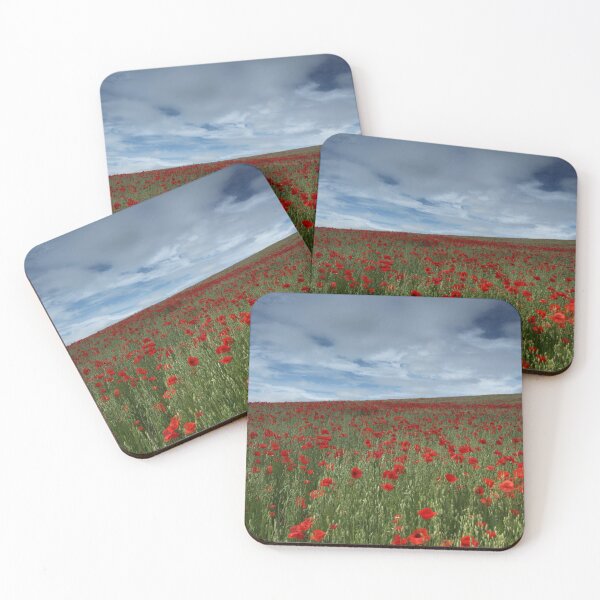 Item preview, A field of red poppies designed and sold by Judi Lion.