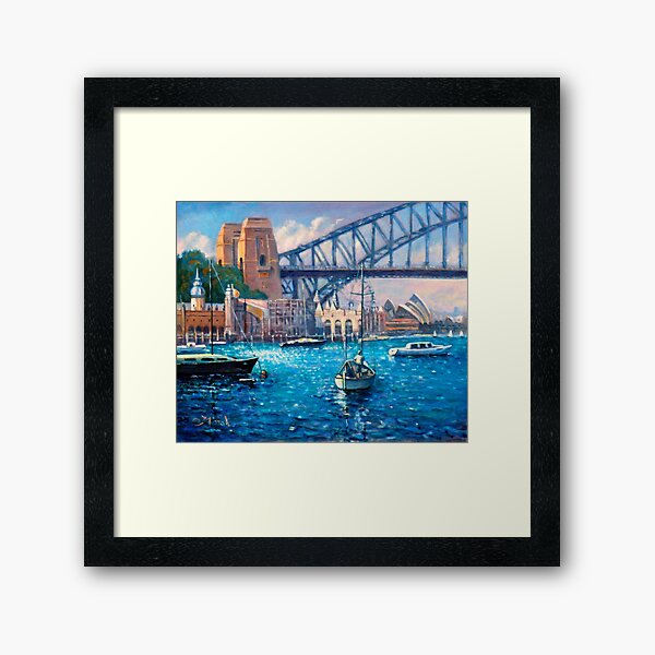 Lavender Bay & Luna Park on Beautiful Sydney Harbour    Framed Art Print