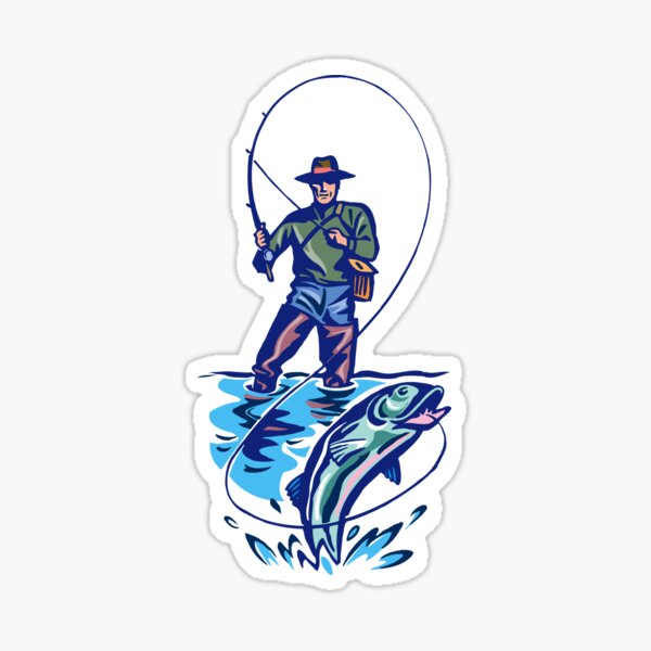 Let's Go Fishing T-Shirt Sticker