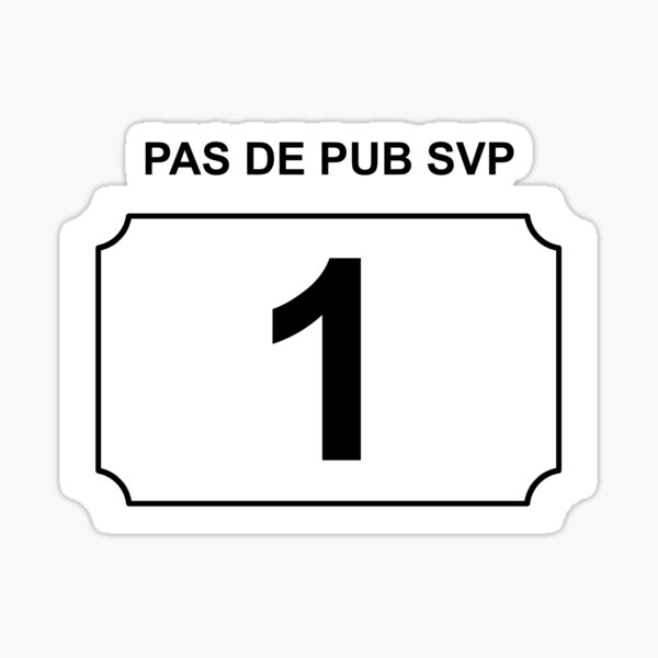 Item preview, White Number 1 Mailbox - No Advertising designed and sold by GuimaStick.