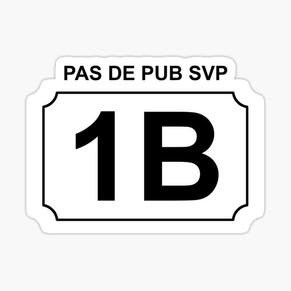 Item preview, Number 1B White Mailbox - No Advertising designed and sold by GuimaStick.