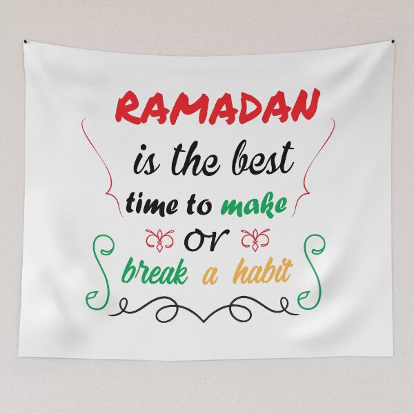 Item preview, Ramadan Is the Best Time to Make or Break a Habit: Ramadan Art/ Ramadan Design/ Ramadan Quote designed and sold by Printoweb.