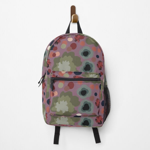 Item preview, Warm toned floral design on purple designed and sold by Louisa Powell.