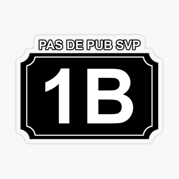 Item preview, Number 1B Black Mailbox - No Advertising designed and sold by GuimaStick.