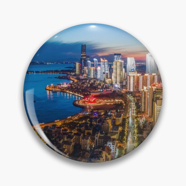 Item preview, Aerial Photography Night View Urban Architectural Landscape designed and sold by JTS STORE.