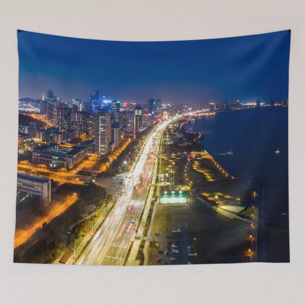 Item preview, Aerial Photography Night View Urban Architectural Landscape designed and sold by JTS STORE.
