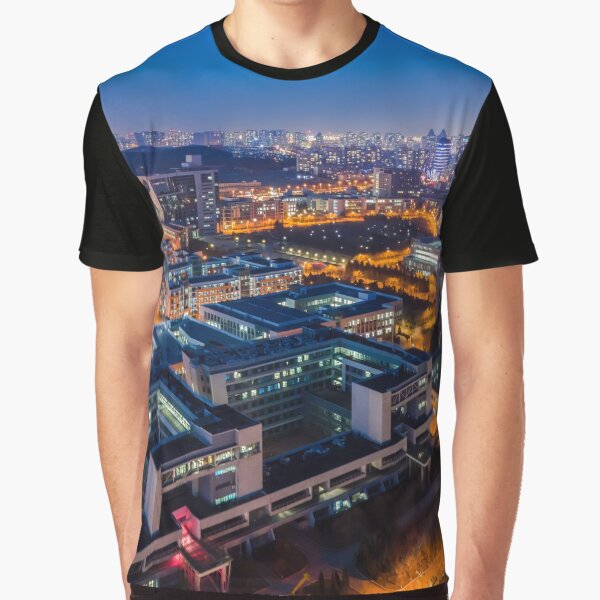 Item preview, Aerial Photography Night View Urban Architectural Landscape designed and sold by JTS STORE.