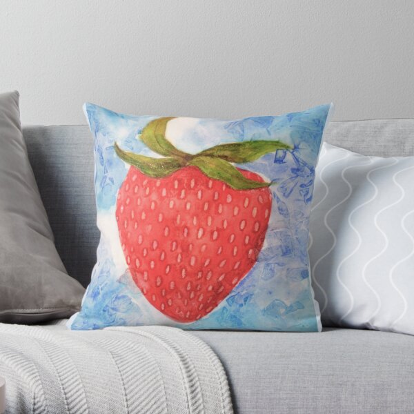 FRUIT series: Strawberry Throw Pillow