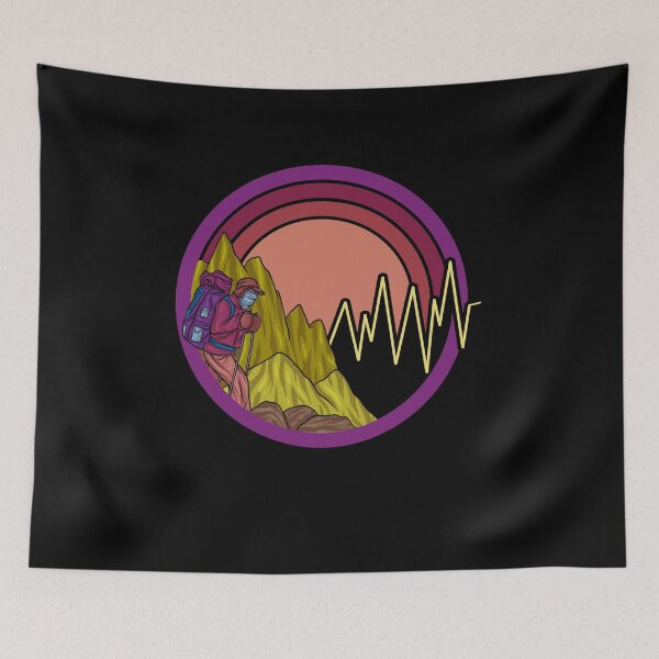 Item preview, Hiker Heartbeat Hiking Climber Mountains Outdoor designed and sold by DoSt-997.
