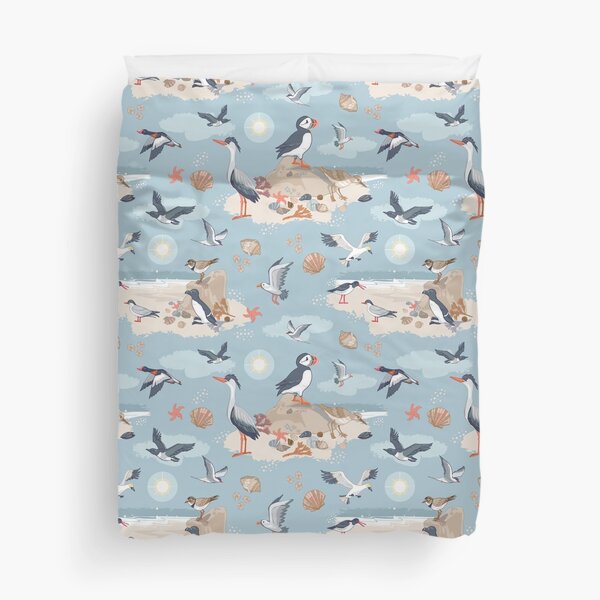 Coastal Birds Duvet Cover