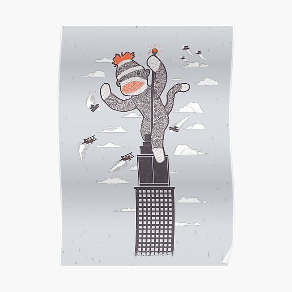 Sock Monkey Just Wants a Friend Poster