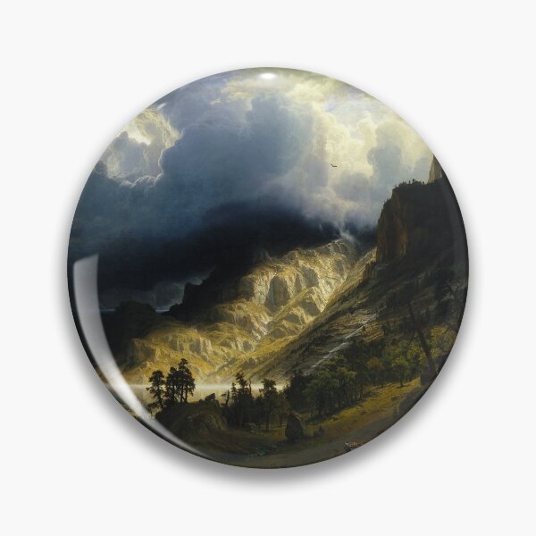 Artikelvorschau, Ein Sturm in den Rocky Mountains, Mt. Rosalie - Albert Bierstadt entworfen und verkauft von 2Girls1Shirt.