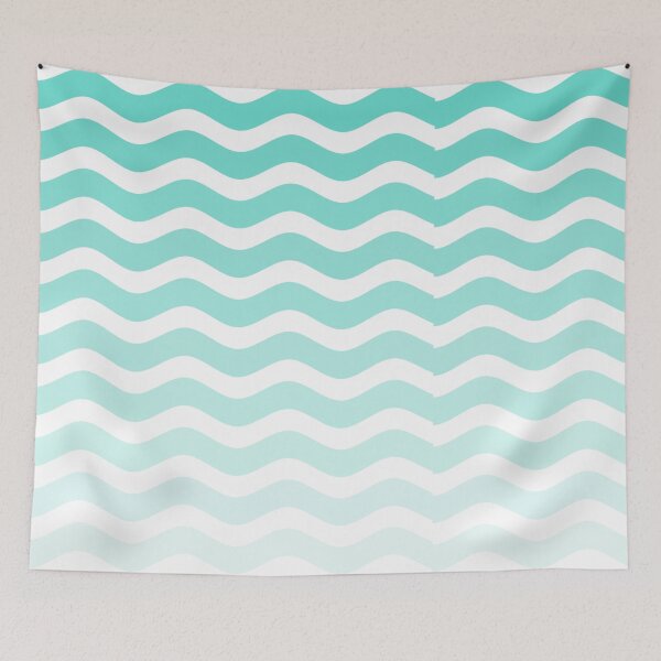 Item preview, blue waves seamless simple pattern designed and sold by mikrocosmox.