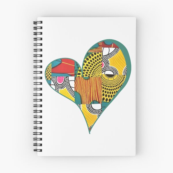 Item preview, African Fabric Heart Collage Art [#18] designed and sold by AfriStyleUK.
