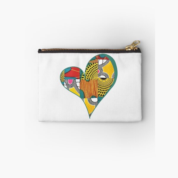 Item preview, African Fabric Heart Collage Art [#18] designed and sold by AfriStyleUK.