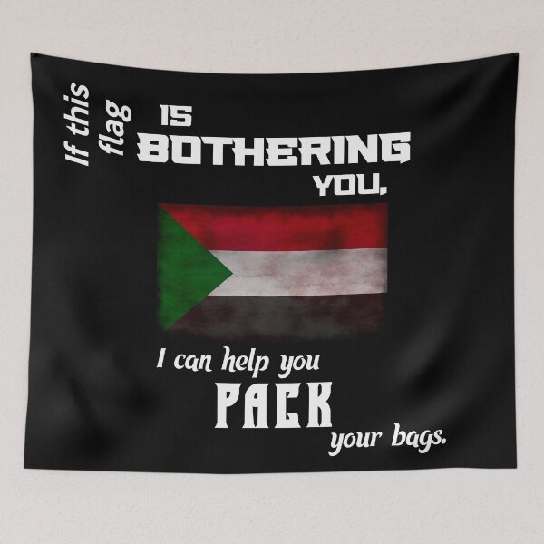 Item preview, Sudanese flag - pack your bags designed and sold by 2Girls1Shirt.