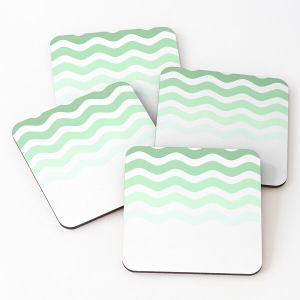 Item preview, green waves seamless simple pattern designed and sold by mikrocosmox.