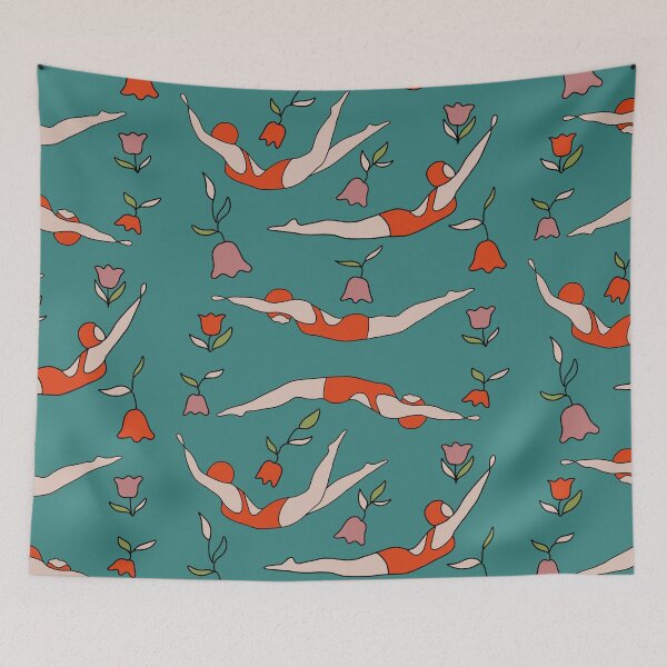 Item preview, Art Deco Swimmers designed and sold by PinkSnapdragon.