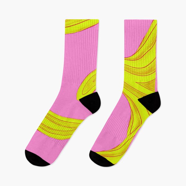Item preview, Hot pink and yellow spiral print. designed and sold by JoySpark.
