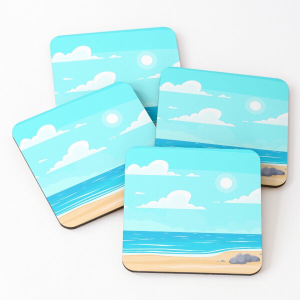 Item preview, Summer Beach With Blue Sky Art designed and sold by JTS STORE.