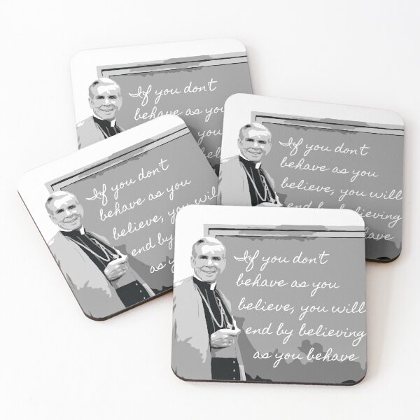Item preview, Venerable Archbishop Fulton Sheen "Behave as you believe" Quote designed and sold by typicalwonders.