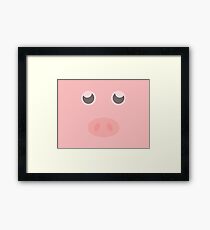 Look how cute this pig is Framed Print