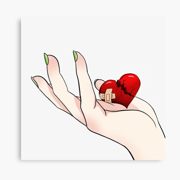 Leinwanddrucke Herz Gebrochen Redbubble