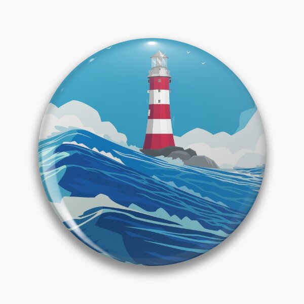 Item preview, Lighthouse Between The Ocean Landscape designed and sold by JTS STORE.