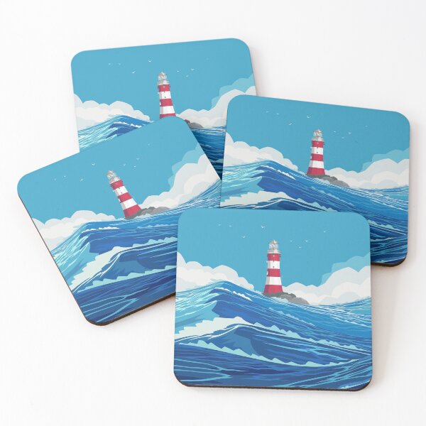 Item preview, Lighthouse Between The Ocean Landscape designed and sold by JTS STORE.
