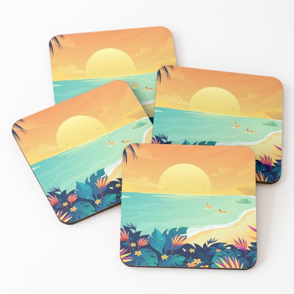 Item preview, Couple Swimming In Water Beside The Beach Art designed and sold by JTS STORE.
