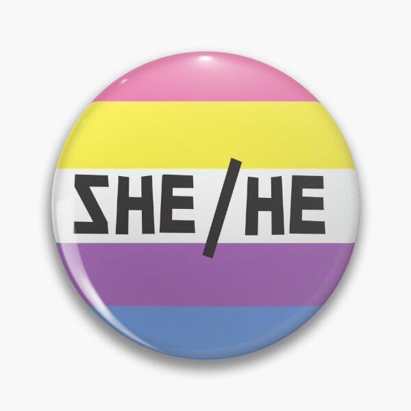 Item preview, Pronouns She/He Bigender designed and sold by  NamelessMeowMeow.
