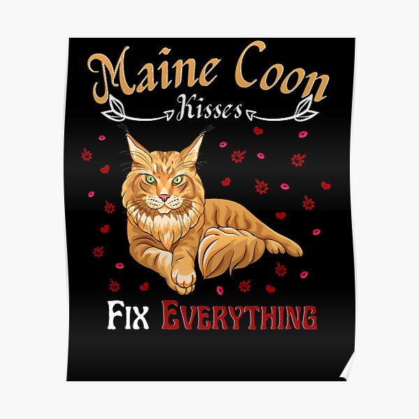 Posters Sur Le Theme Maine Coon Redbubble