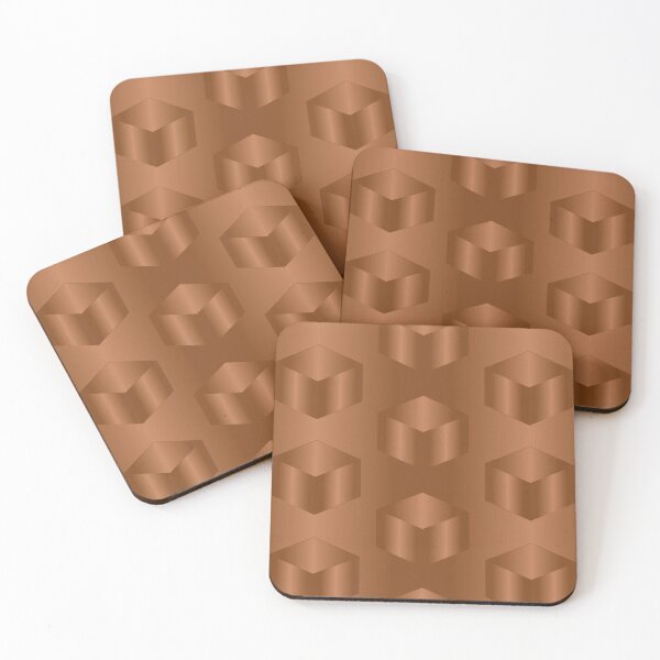 Item preview, Brown cubes designed and sold by Yamy Morrell Art and Design.
