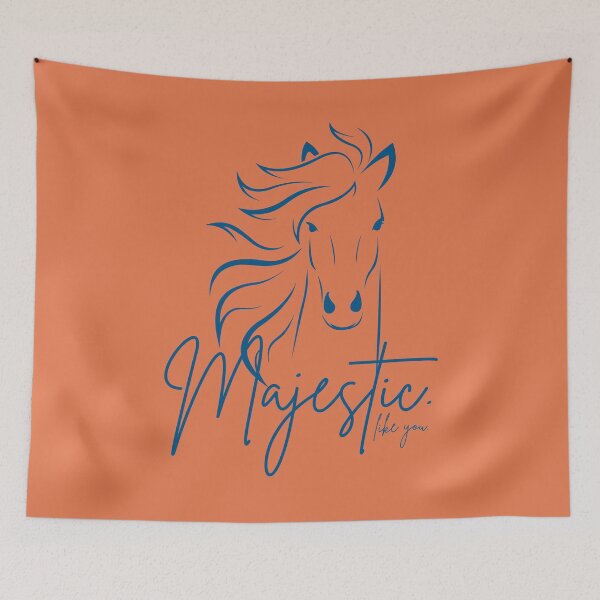 Item preview, Orange Blue "Majestic ... like you" Horse  designed and sold by Dream Big! by E. H..