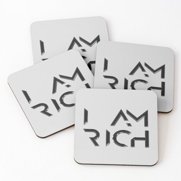Item preview, I AM RICH / SILVER EDITION (expensive product on Redbubble) designed and sold by Starkew.