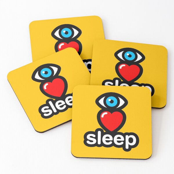 Item preview, i love sleep (yellow - vertical) designed and sold by MisterSquid.