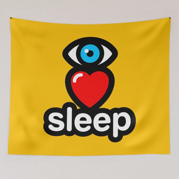 Item preview, i love sleep (yellow - vertical) designed and sold by MisterSquid.