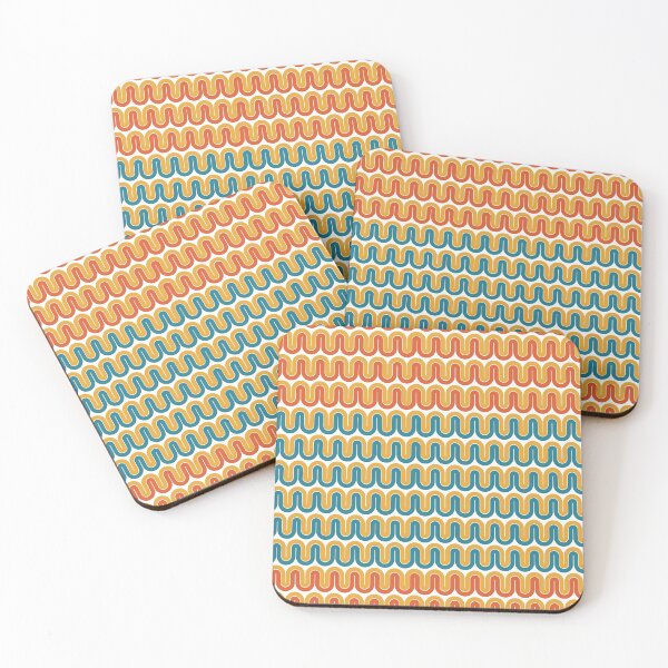 Item preview, Graphic retro pattern, waves designed and sold by marina63.