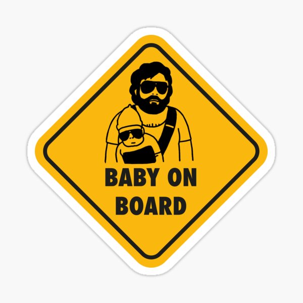 Bébé à bord (Carlos de la gueule de bois) Sticker