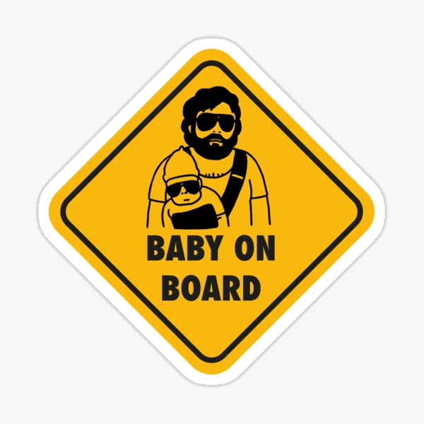 Baby In Car Sticker For Cars Funny "Hangover Baby" Car Decal Sticker - "Little Hoon On Board" Glossy Vinyl Bumper Sticker Childrens Wall Sticker - Foto 6