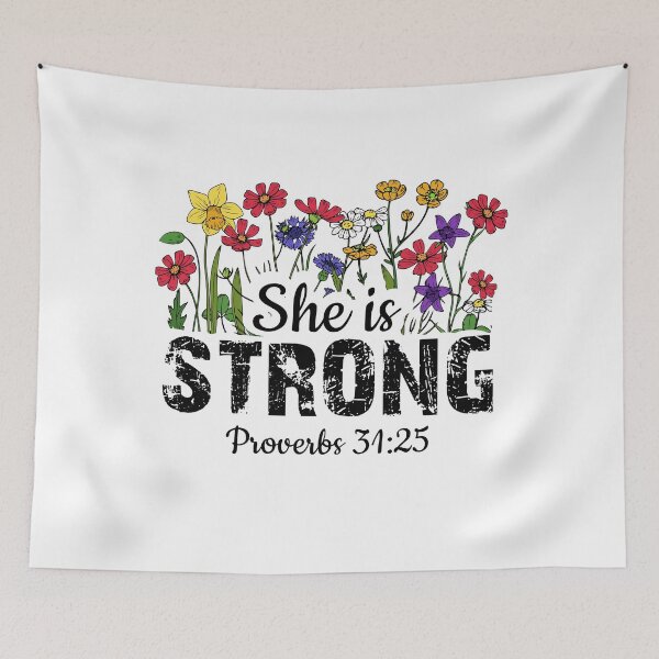 Item preview, She is strong proverbs 31:25 designed and sold by Risala.