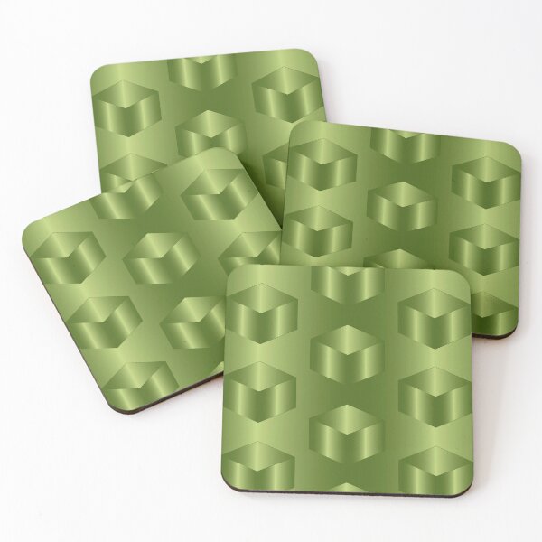 Item preview, Green cubes designed and sold by Yamy Morrell Art and Design.