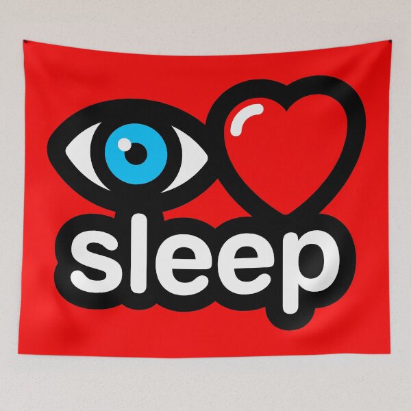 Item preview, i love sleep (red) designed and sold by MisterSquid.