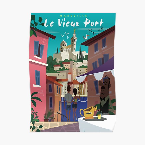 Vintage Old Transport Poster Marseille Port Ad 2 Print Art A4 A3 A2 A1 