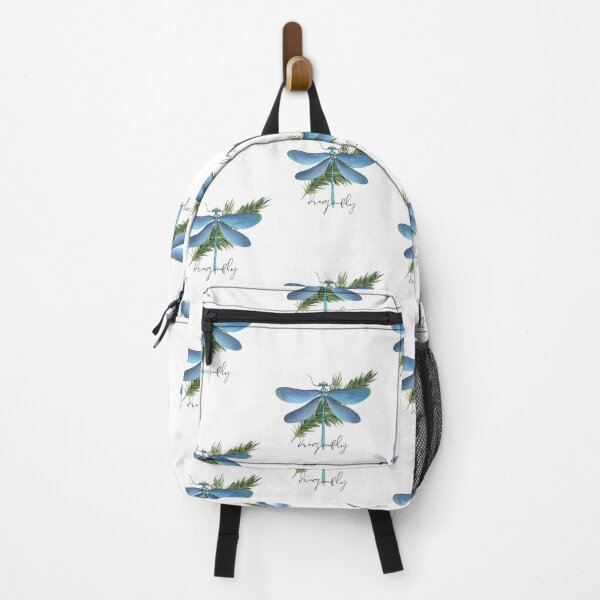 Item preview, Blue Watercolor Dragonfly illustration With Pine Needle Design designed and sold by EarthArtDesigns.