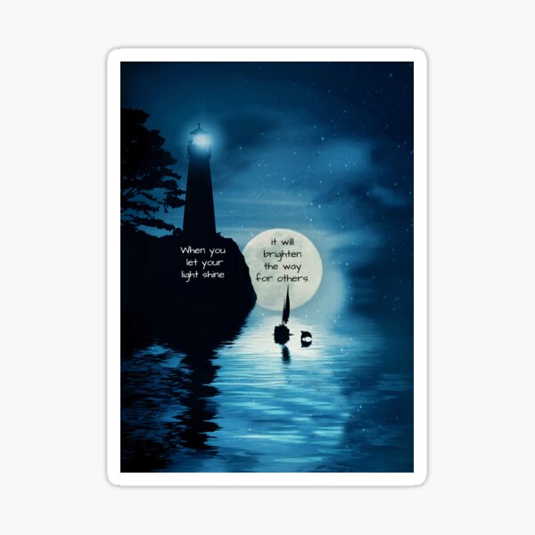 Item preview, Inspiration Lighthouse Sailboat and Dolphin Let Your Light Shine designed and sold by Stephanie Laird.